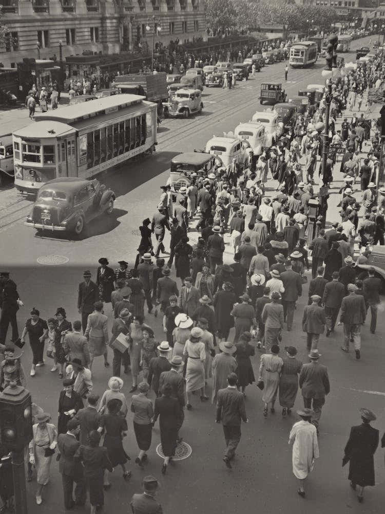Tempo Of The City: Ii, Fifth Avenue And 42nd Street, Looking West From Seymour Building, 503 Fifth Avenue, Manhattan, 1937