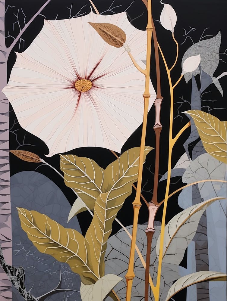 Flower Illustration Moonflower 1