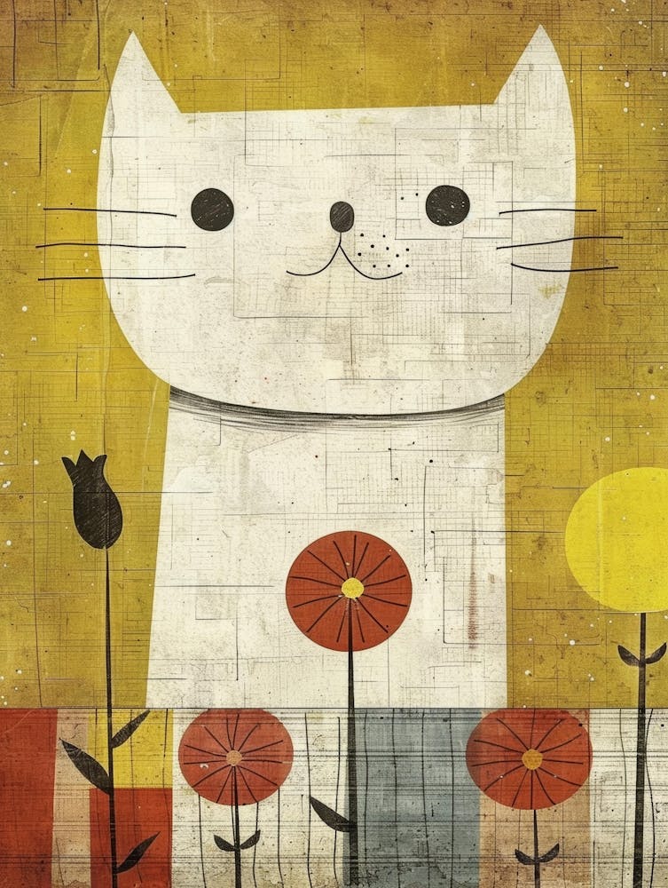Cat With Flowers 14