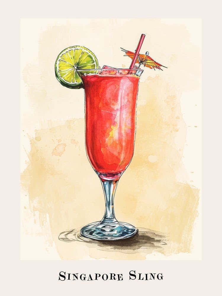 Singapore Sling Tile Poster 2