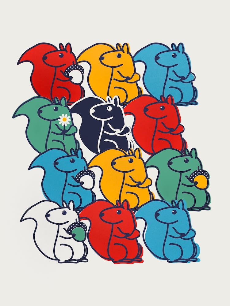 Colorful Squirrels