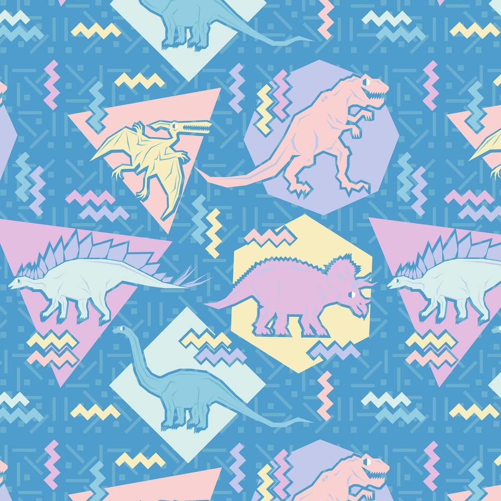 Nineties Dinosaur Pattern - pastel version