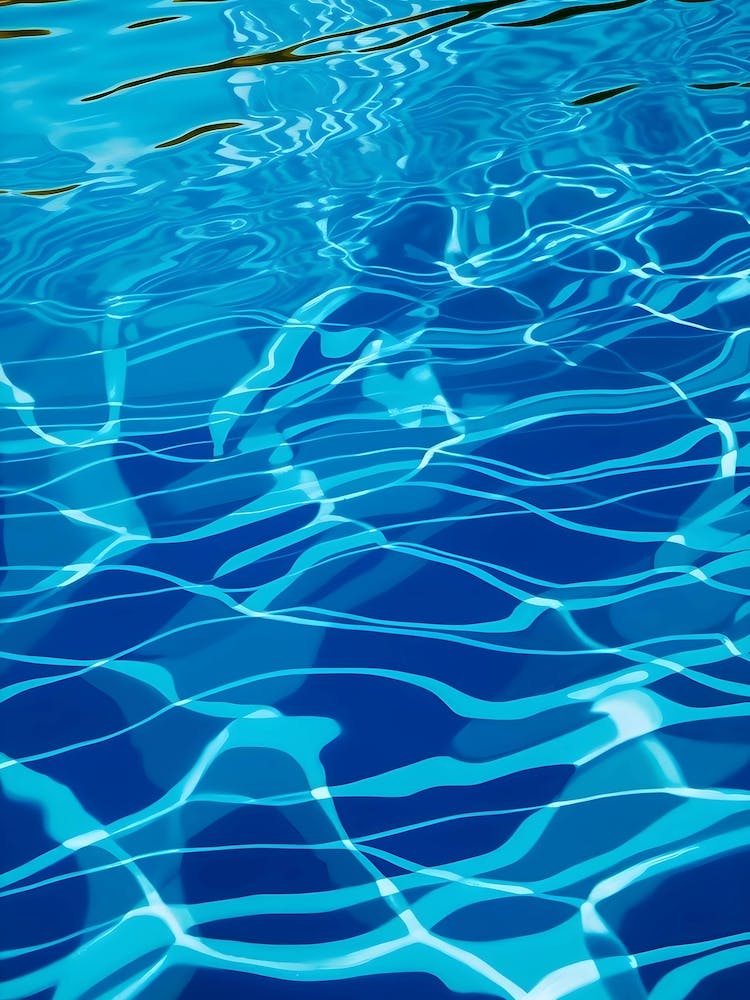 Bright Blue Water Caustics