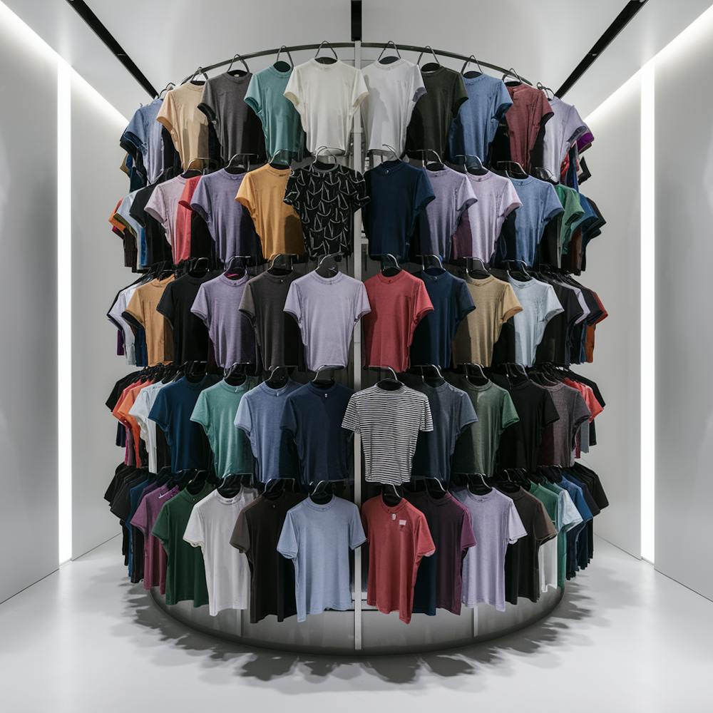 A rack of men's t-shirts 2