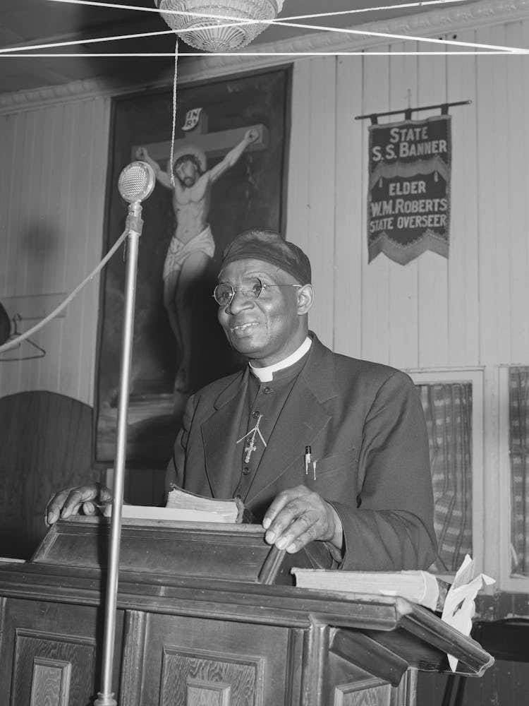 Pastor Of The Storefront Baptist Church, Southside Of Chicago, Illinois By Russell Lee
