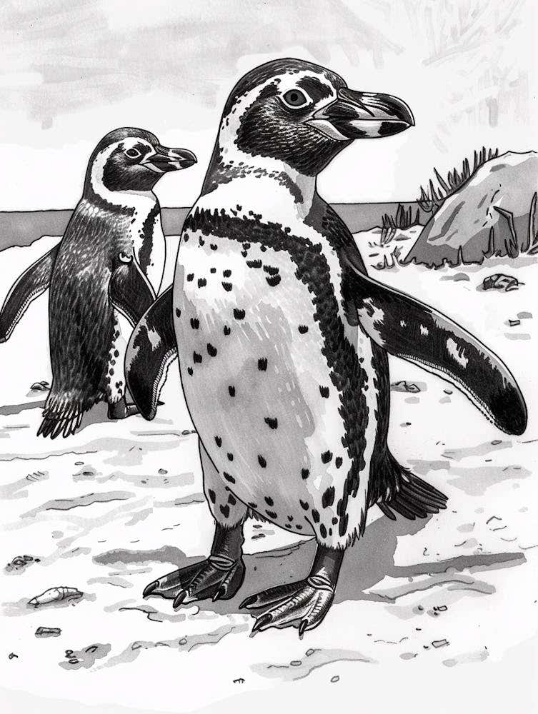 African Penguin Exploring 4