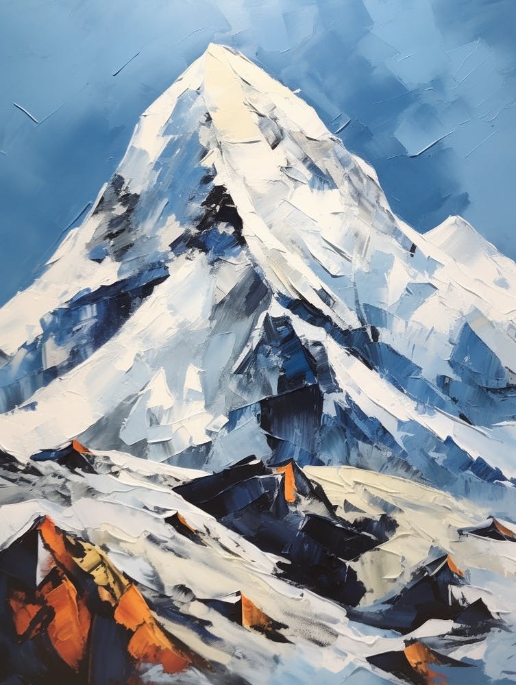 Mount Everest Nepal Tibet 6 Mountain Painting