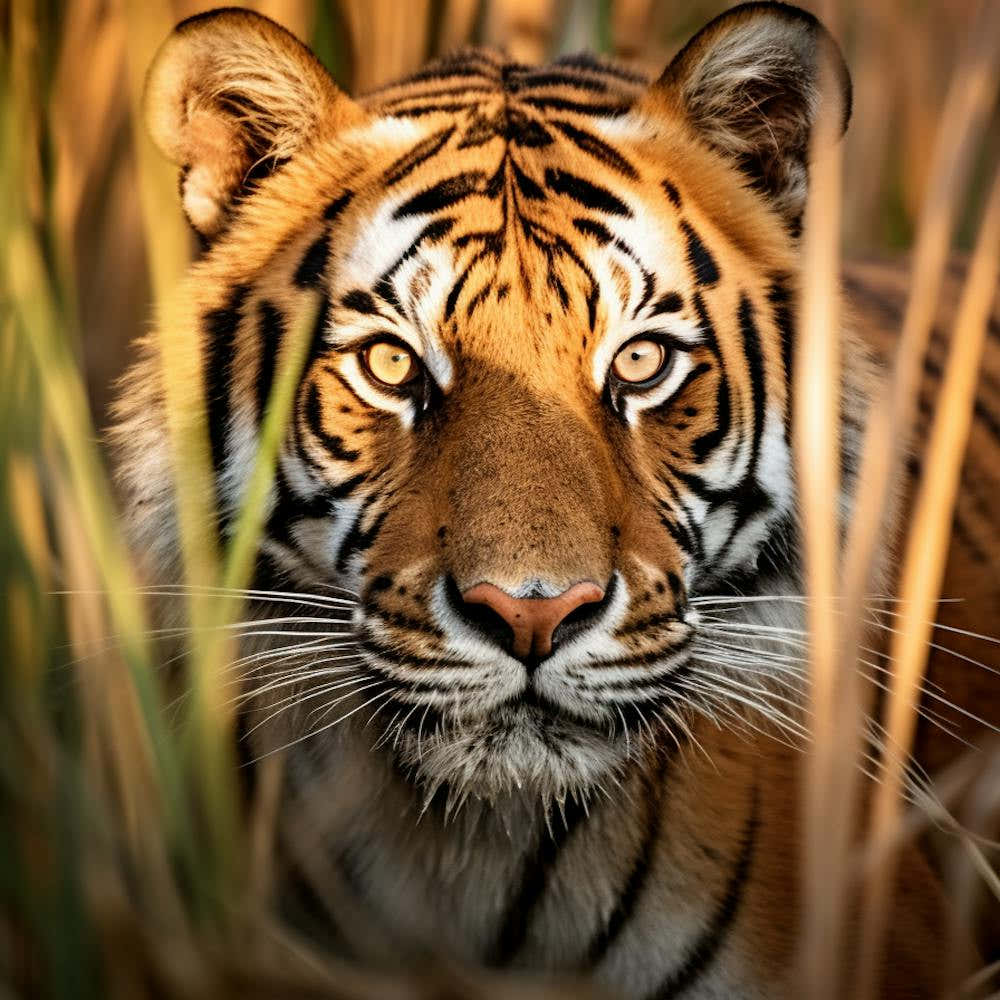 Tiger In The Grass