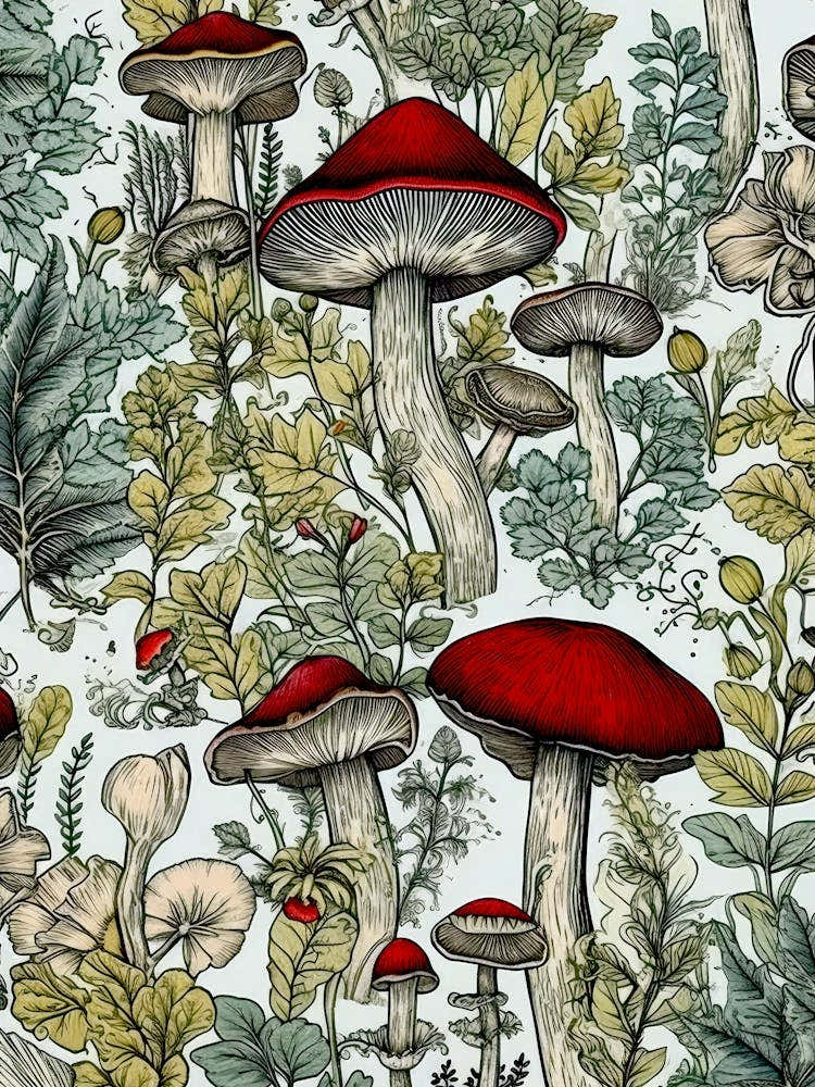 Mushroom Pattern nature flora