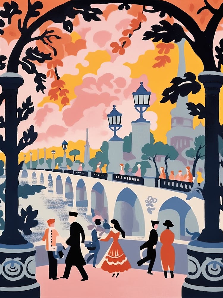 Pont Alexandre Iii, France Colourful 1