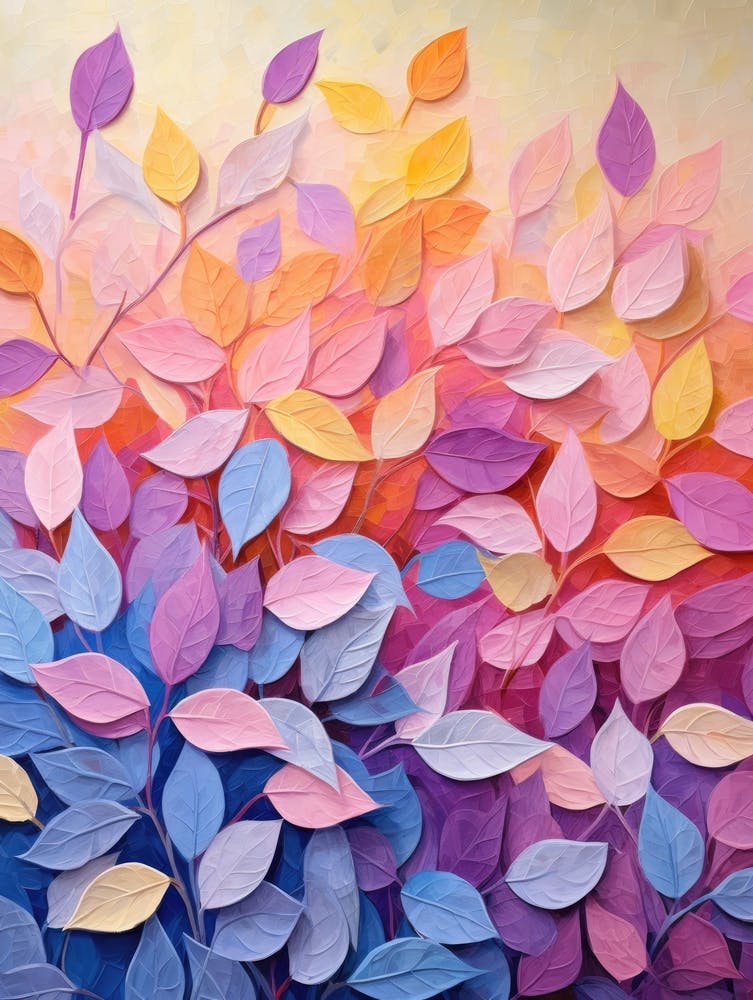 Pastel Leaves Painting 1