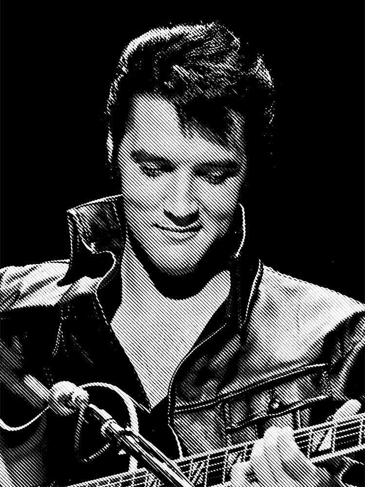 Elvis Presley Line Illustration