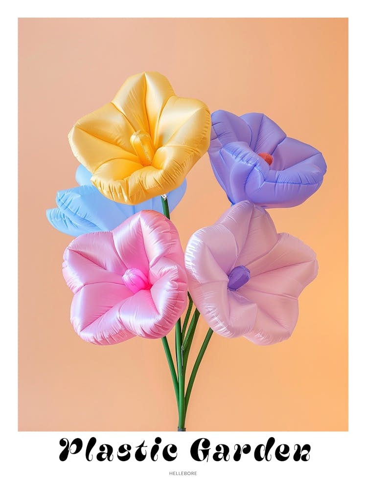 Dreamy Inflatable Flowers Poster Hellebore 1