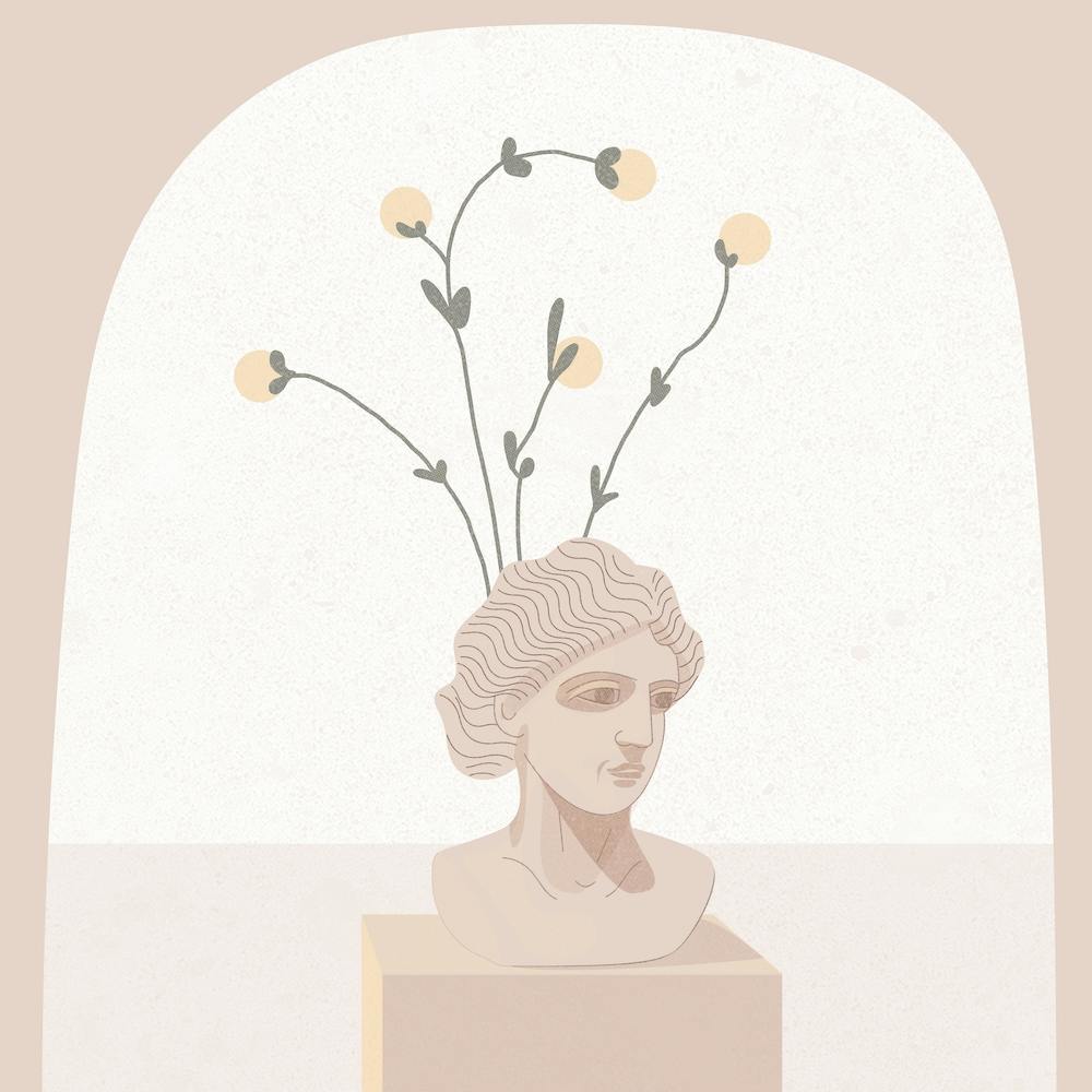 Still Life Bust Vase Square