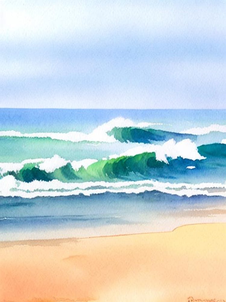 Baga Beach 4, Goa, India Watercolour