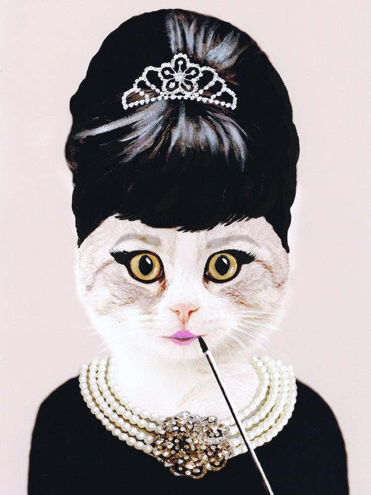 Audrey Hepburn Cat