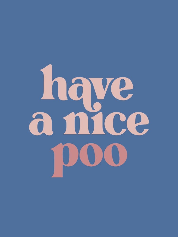 Have A Nice Poo - Blue Bathroom