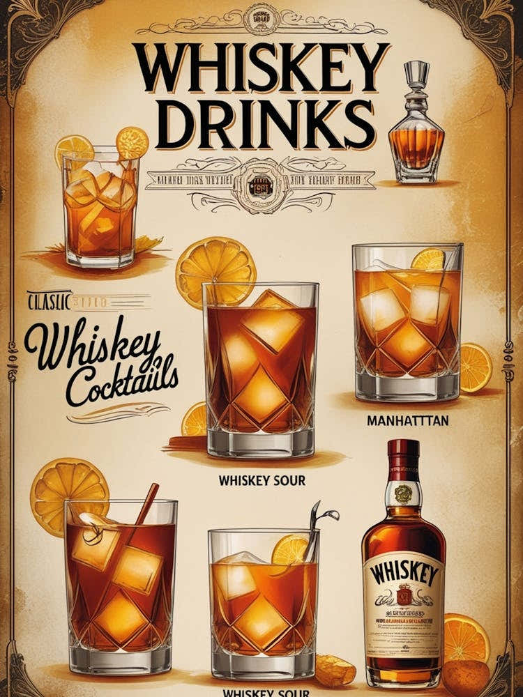 Whiskey Drinks Poster 3