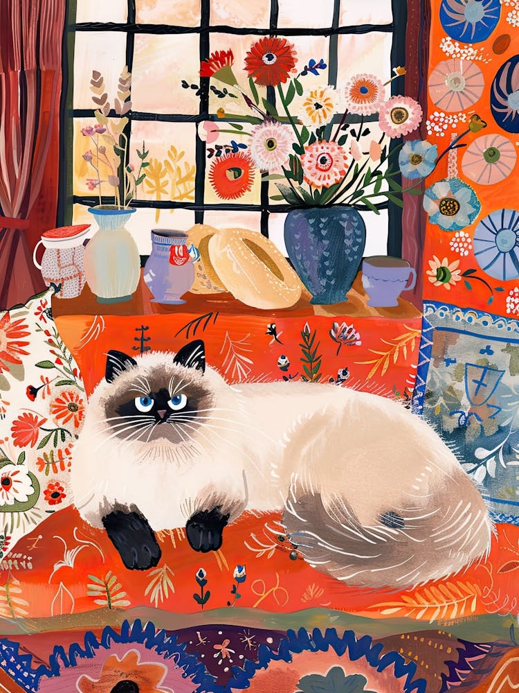 Tea Time With A Himalayan Cat 2