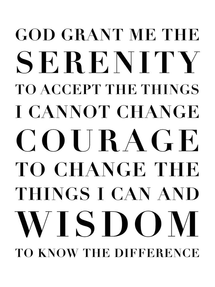 The Serenity Prayer Capitalized