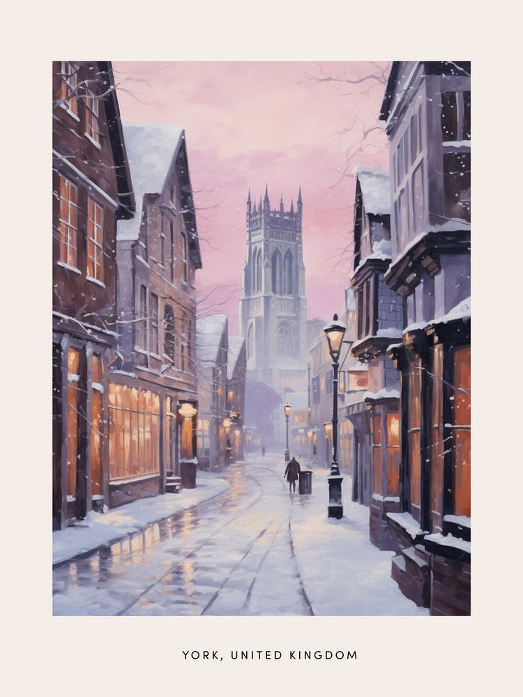 Dreamy Winter Painting Poster York United Kingdom 2