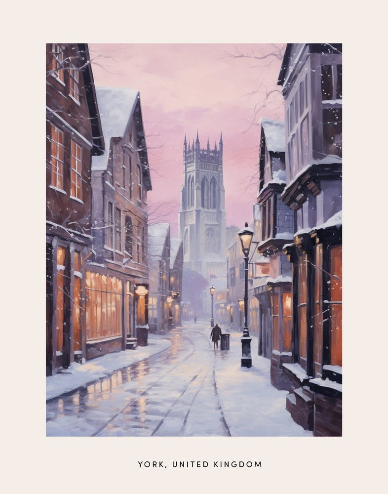 Dreamy Winter Painting Poster York United Kingdom 2