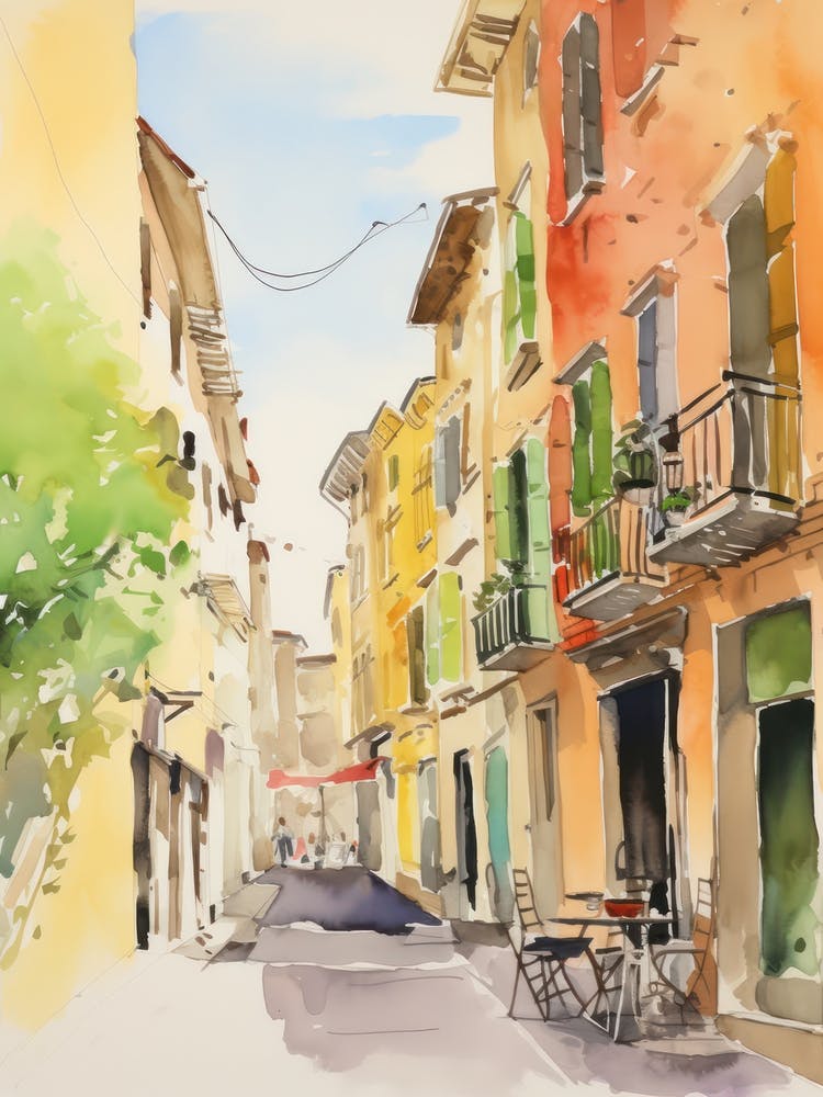 Ravenna, Italy Watercolour Streets 1