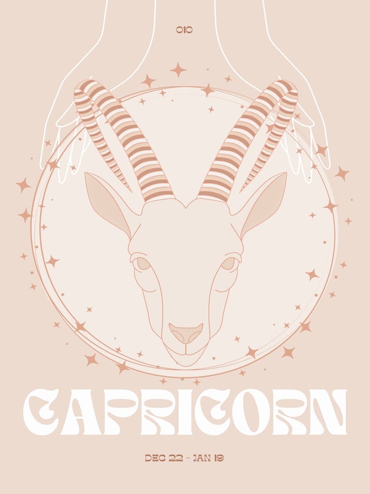 Beige Zodiac Capricorn