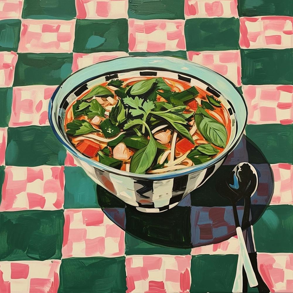 Noodle Soup Pastel Checkerboard 3