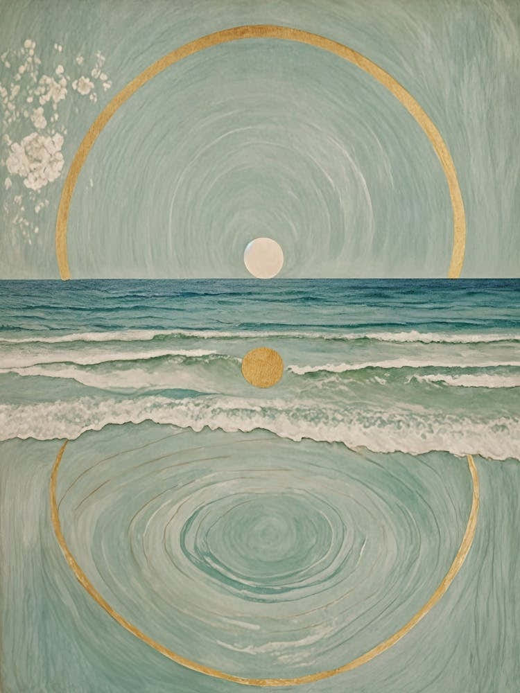 Moon And The Ocean Mirror