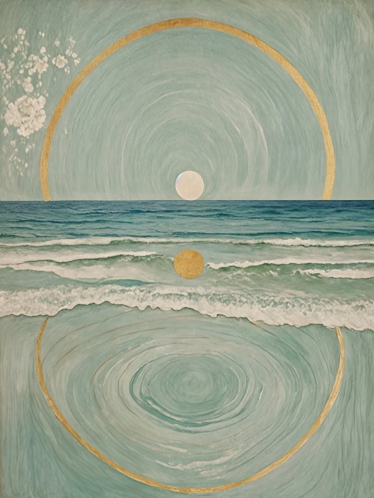 Moon And The Ocean Mirror