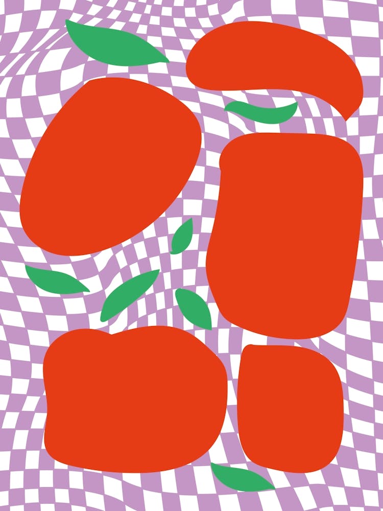 Checkerboard Pastel Lilac Apples