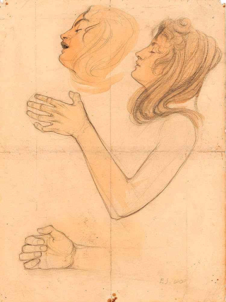 Studies By The Artist S Sister, Gertrude Schiele, Egon Schiele