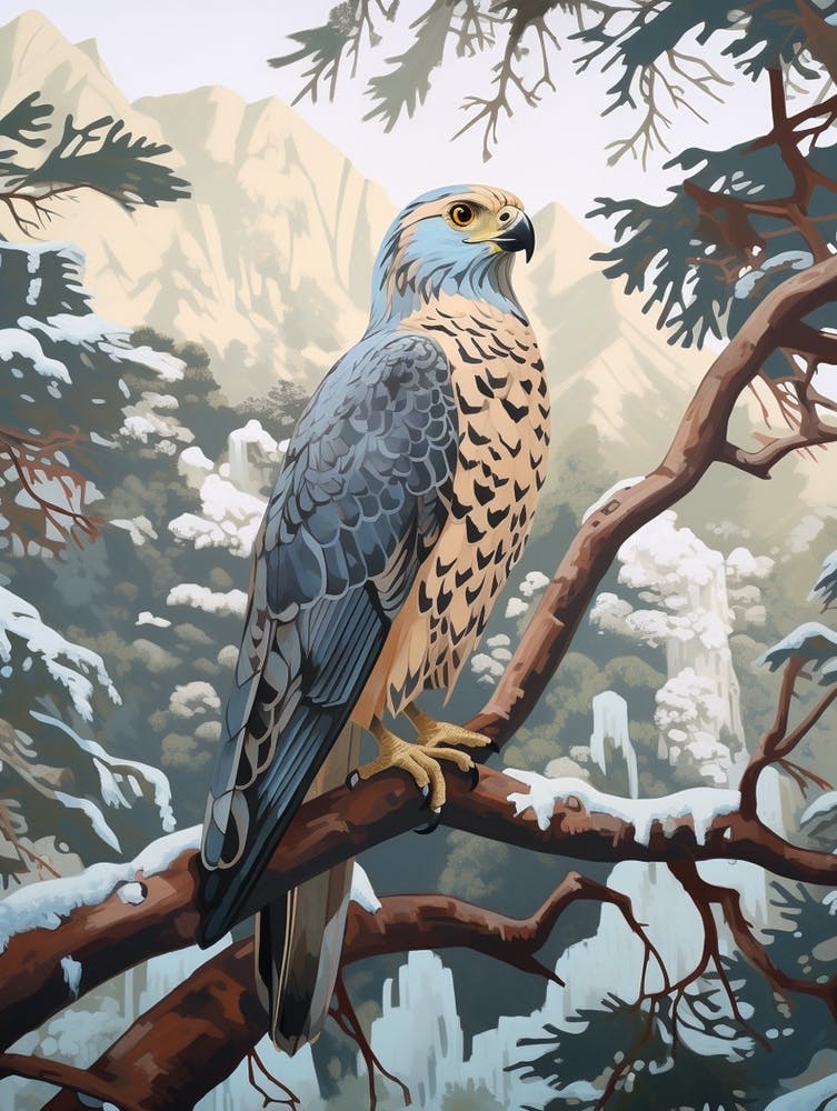 Winter Falcon 3 Illustration