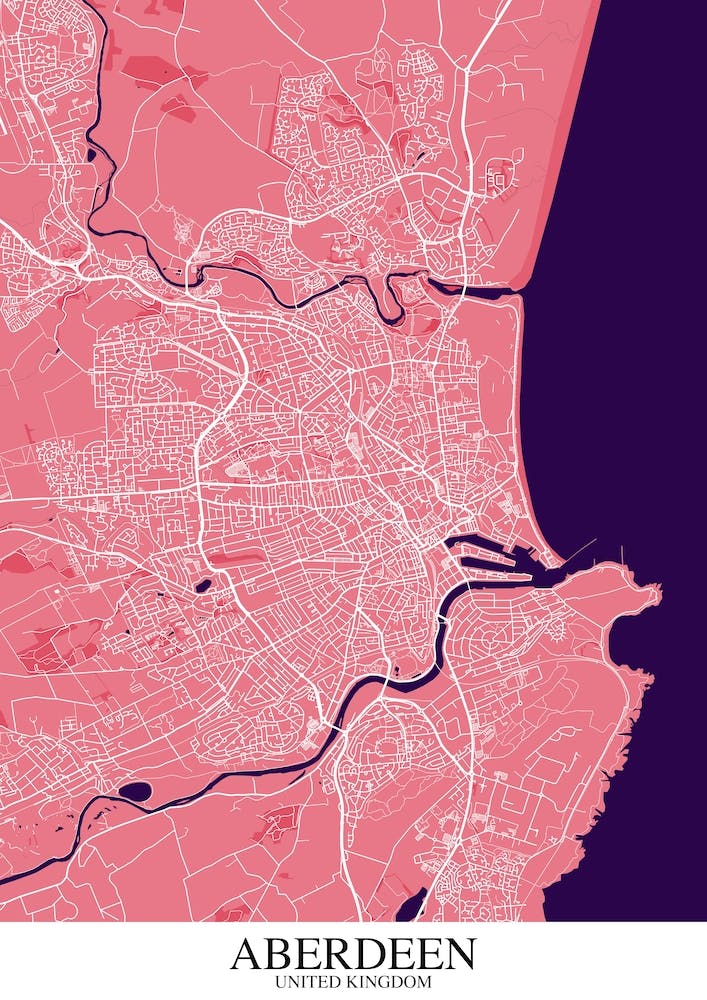 Aberdeen Pink Purple Map
