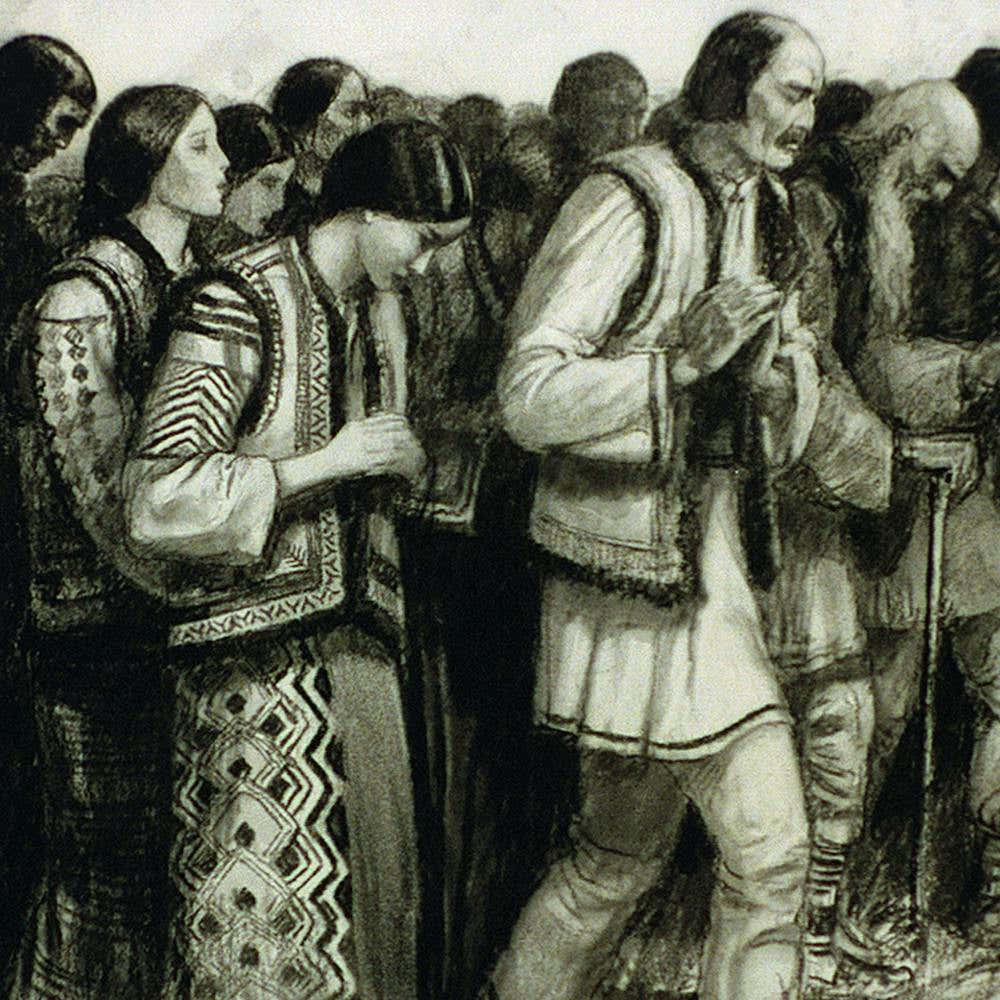 Group Of Peasants In Slav Costume, Praying (Between 1890 And 1934) By Wladyslaw Theodore Benda