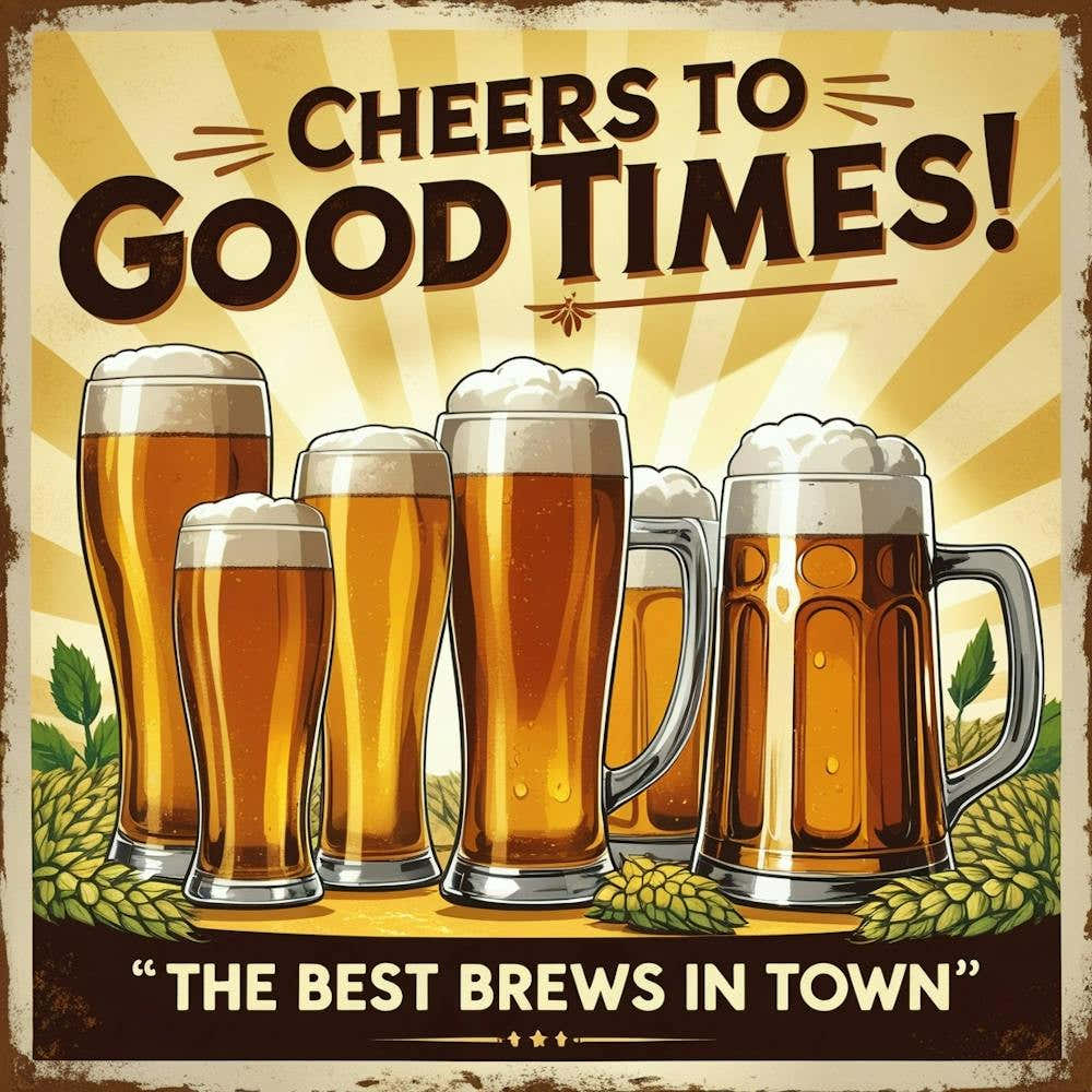 Cheers To Good Times The Best Brews In Town 2