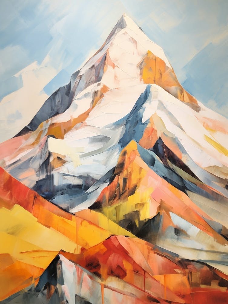 Mount Hunter Usa Mountain Painting
