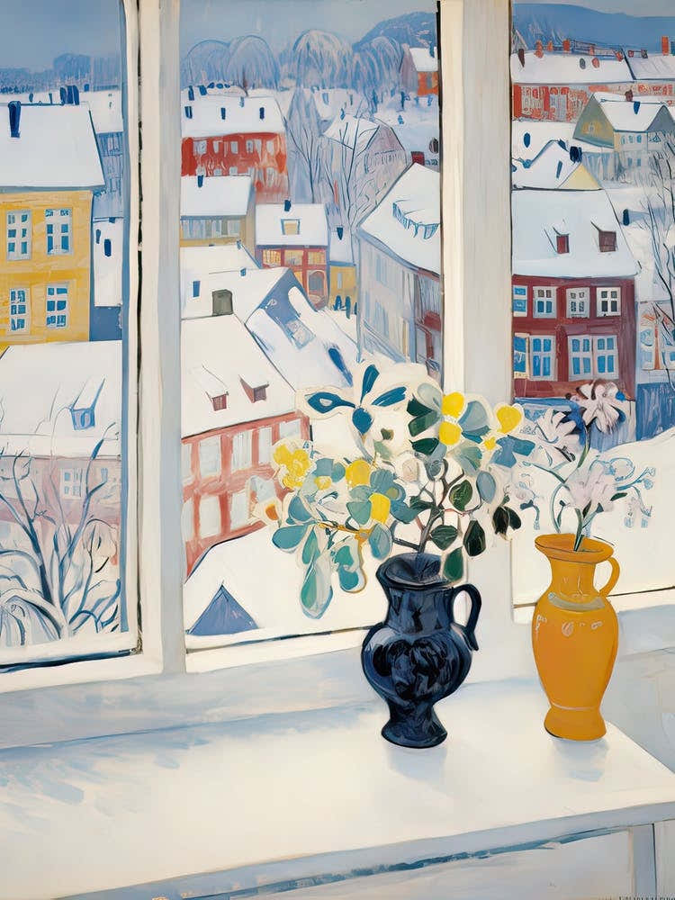 The Windowsill Of Bergen   Norway Snow Inspired By Matisse 1