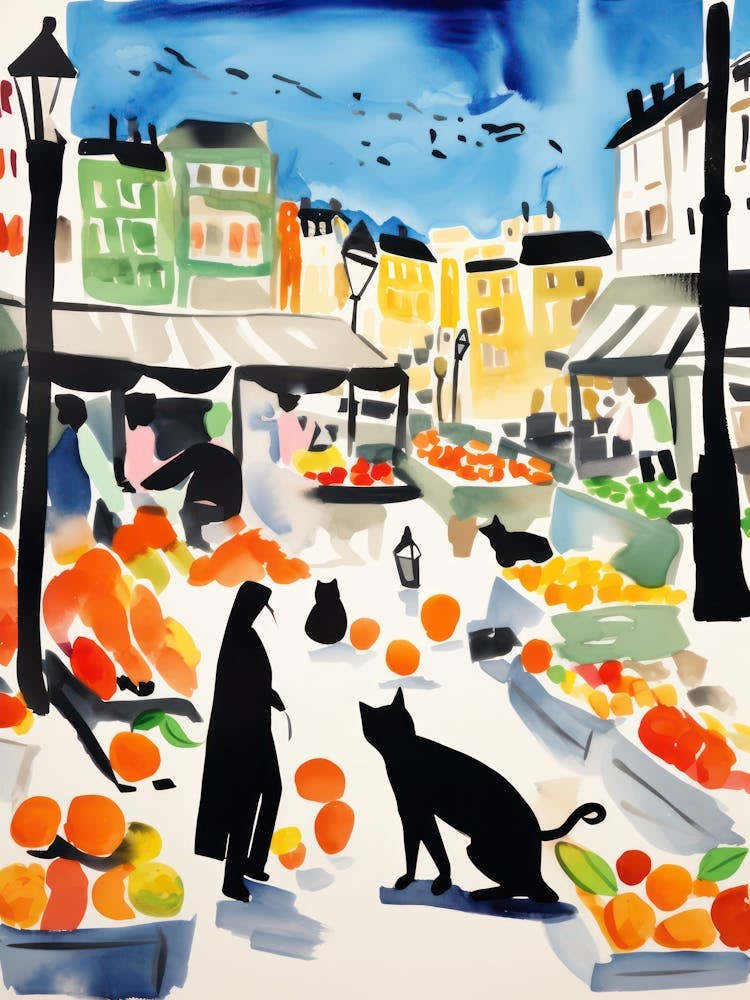 The Food Market In Stockholm 3 Illustration