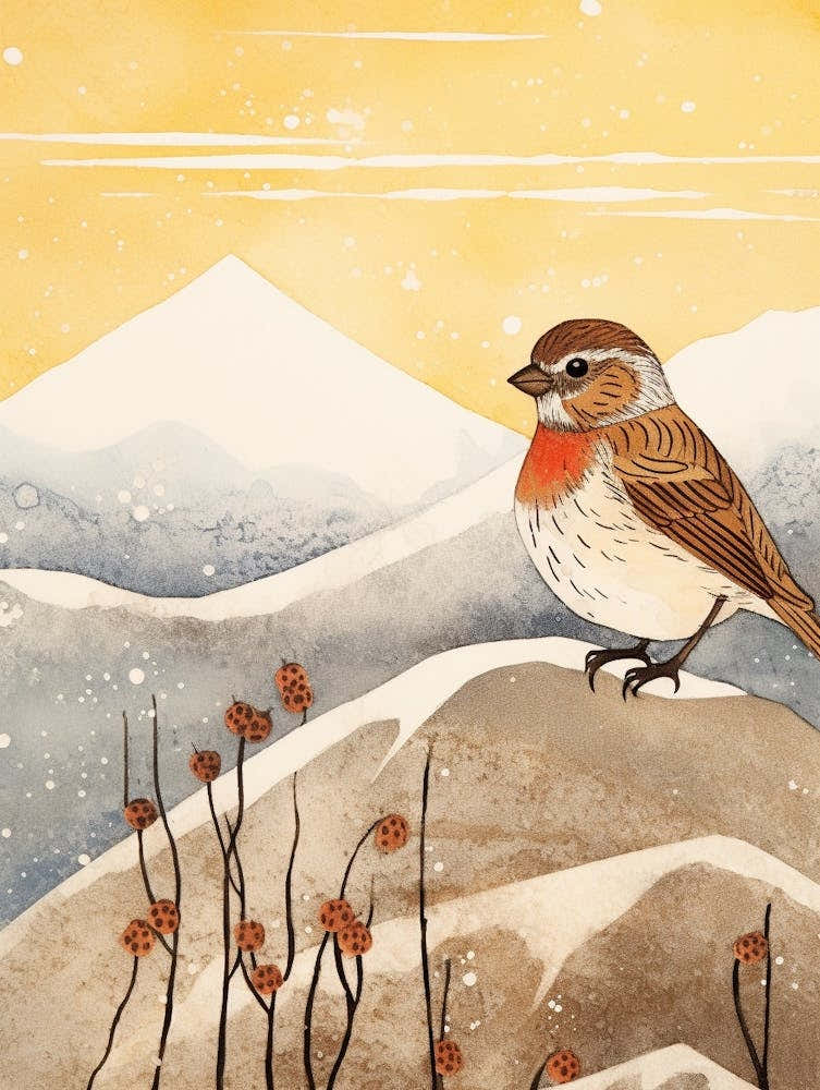 Bird Illustration Sparrow 2