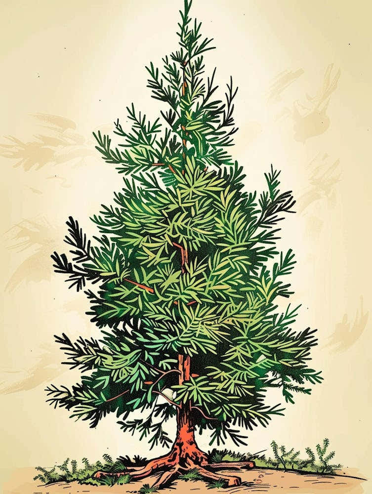 Yew Tree Storybook Illustration 4