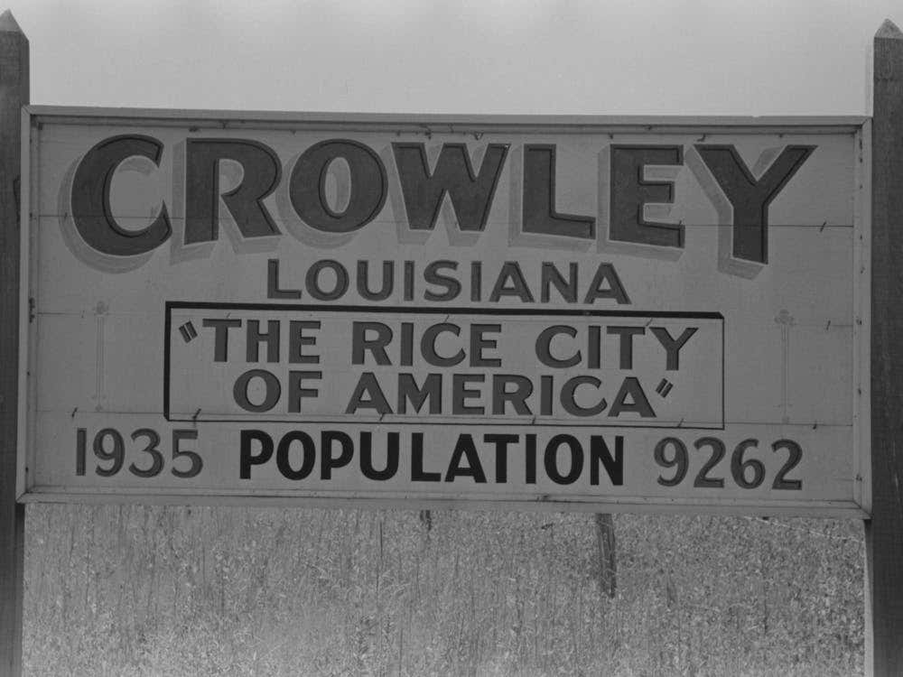 Sign, Crowley, Louisiana By Russell Lee 1