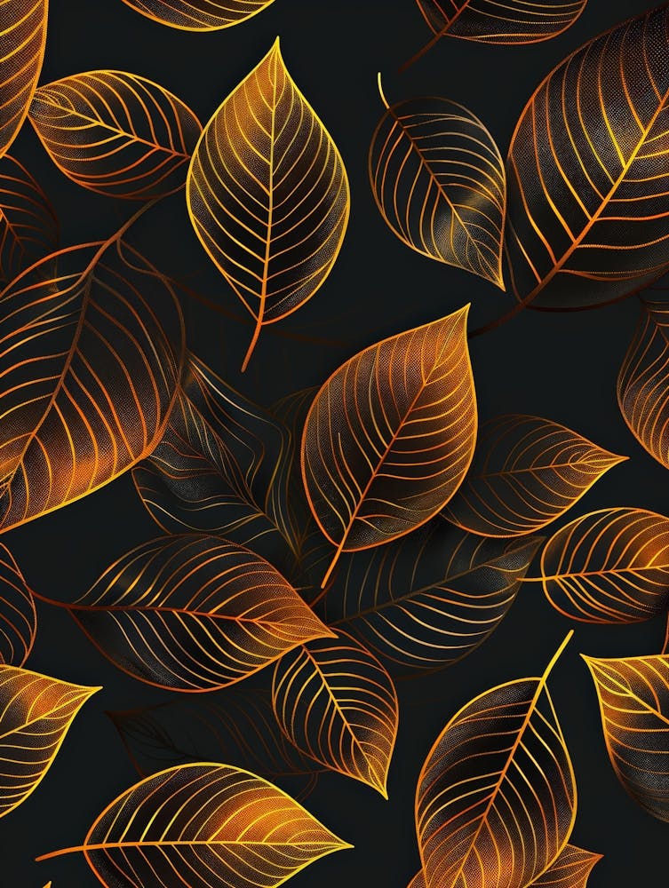 Autumn Leaves Seamless Pattern 1
