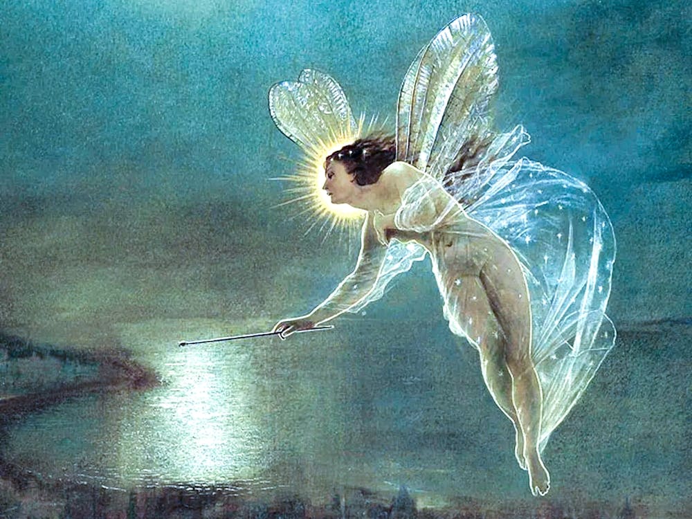 Spirit of The Night 1879 by British Oil Painter John Atkinson Grimshaw - Victorian Era Tasteful Nude Fairy Painting HD Remastered
