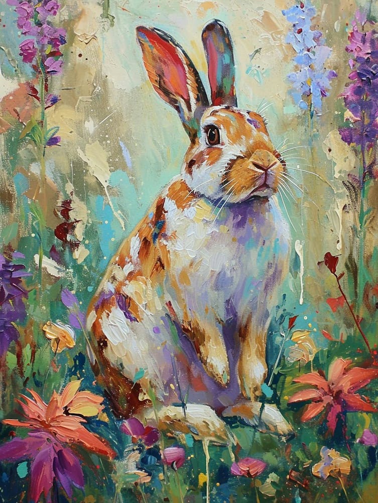 English Spot Rabbit Painting 3