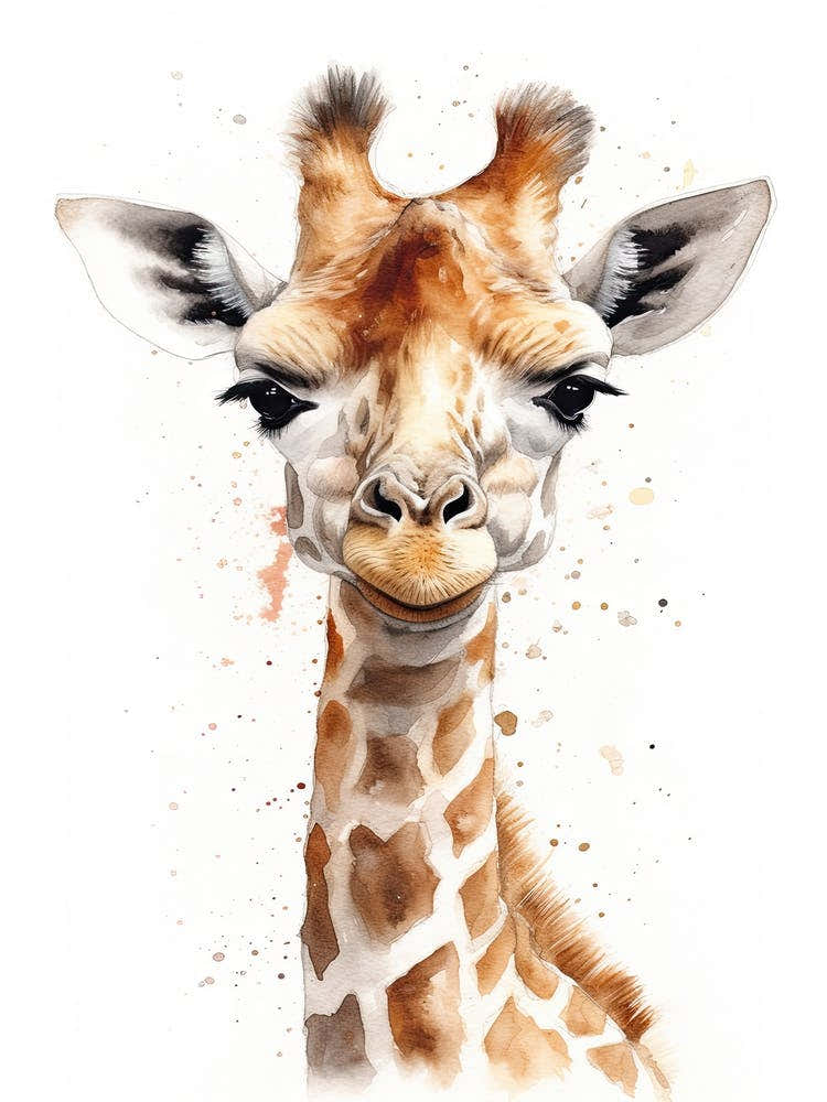 Baby Giraffe Watercolour Nursery 6