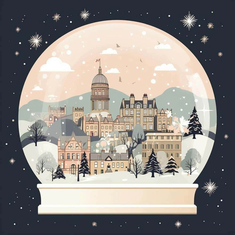 Edinburgh Scotland 2 Snowglobe