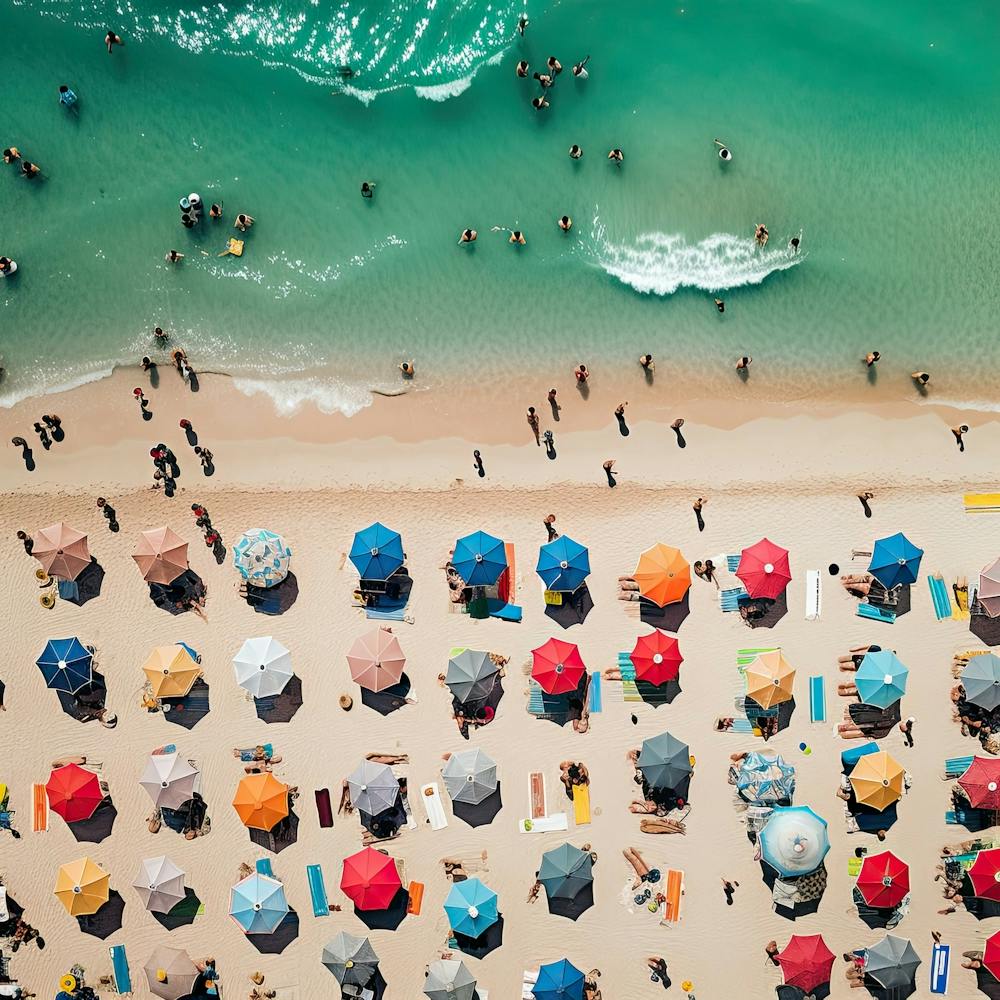 Aerial View Beach Club Summer Photography 2