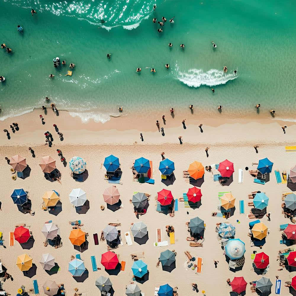 Aerial View Beach Club Summer Photography 2